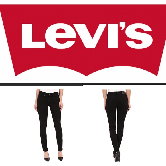 Levi's Denim - 711 black mid rise skinny jeans
